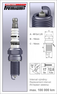 Свеча зажигания IRIDIUM Premium + P38 BR10YIR (1986) P38 BRISK