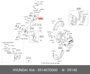 Диафрагма тормозной камеры зад GRANBIRD тип 30 591407D000 HYUNDAI KIA