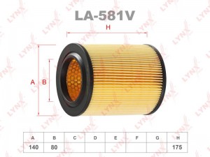 фильтр воздушный!\ Honda Civic 2.0i 01-05/CR-V 2.0 02> LA-581V LYNXAUTO