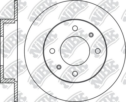 Диск тормозной NISSAN Almera (95-00),Sunny (90-95) задний (1шт.) NIBK RN1096 NIBK