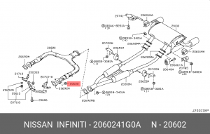 ГАЙКА 20602-41G0A 20602-41G0A NISSAN