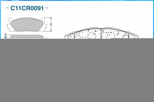 Тормозные колодки передние Low Metallic C11CR0091 C11CR0091 CWORKS