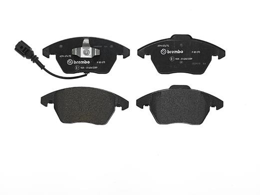 Колодки тормозные VW Passat (05-) SKODA Octavia (04-) передние (4шт.) BREMBO P85075 BREMBO