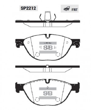 Колодки передние BMW 5 F10 2010-, 7 F01 08-15 SP2212 SP2212 SANGSIN