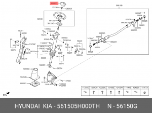 Накладка HYUNDAI HD65,72,78 колеса рулевого OE 561505H000TH HYUNDAI KIA