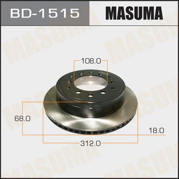 диск тормозной! задн.\ Toyota Land Cruiser Prado 09> BD1515 MASUMA