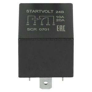 Реле автомобильное 5 конт. 24V 10,20A (без кронштейна) (SCR 0701) SCR 0701 START VOLT