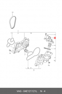 AUDI/SEAT/VW 04E 121 121 L VAG