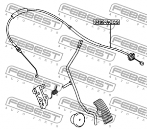 Трос MITSUBISHI Lancer (00-13) привода заслонки дроссельной FEBEST 0499-ACCS FEBEST
