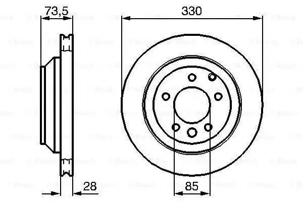 Диск тормозной  2шт 0 986 479 095 BOSCH