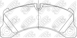Колодки тормозные PORSCHE Cayenne (10-) передние (4шт.) NIBK PN35001 NIBK