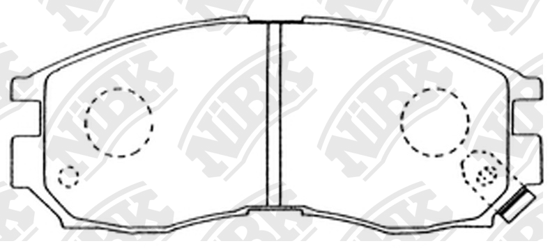 Колодки тормозные MITSUBISHI Galant,Lancer (88-00) передние (4шт.) NIBK PN3271 NIBK