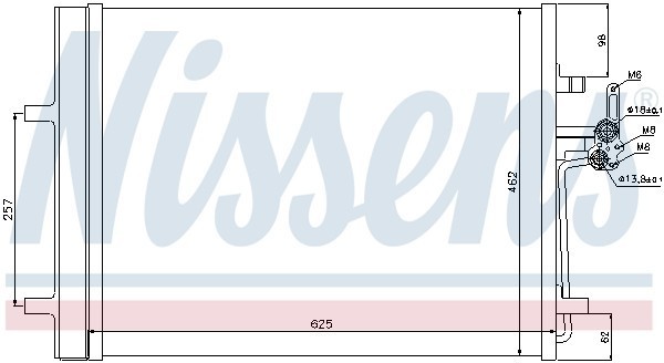 Конденсер FORD MONDEO IV, S-MAX, LAND ROVER FREELANDER 2, EVOQUE 940044 940044 NISSENS