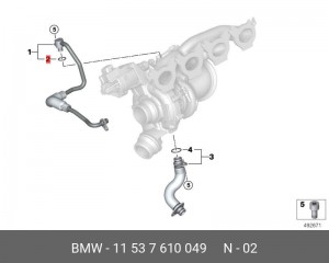 Кольцо круглого сечения BMW 11 53 7 610 049 11 53 7 610 049 BMW