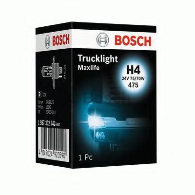 Лампа 24V H4 75/70W P43t Trucklight Maxlife BOSCH 1987302742 BOSCH
