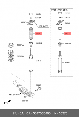 Крышка противопылевая  55370-C5000 55370C5000 HYUNDAI KIA