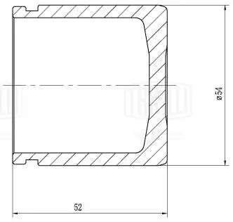 Поршень суппорта Opel Corsa D (06-)/Fiat Doblo I (01-) перед. d=54мм (RCF 162110 RCF162110 TRIALLI