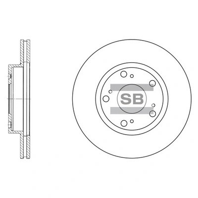 Диск тормозной передний HONDA CIVIC VII/VIII SD4102 SD4102 SANGSIN