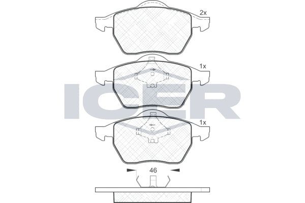181138 колодки дисковые передние!\ VWPassat 1.8T/1.9TDi 96-98 181138 ICER