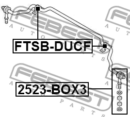 Втулка стабилизатора FIAT Ducato (94-) переднего FEBEST FTSB-DUCF FEBEST