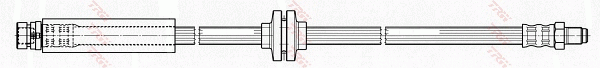 Шланг тормозной FORD Focus (05-) задний TRW PHB506 TRW