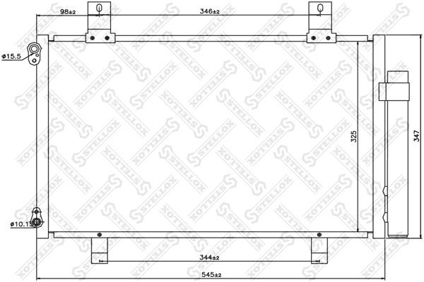 радиатор кондиционера!\ Suzuki Swift 1.3-1.6 05> 10-45567-SX STELLOX