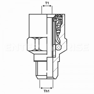 ENTERPRISE  Штуцер М12/Т8 прямой латунь с уплотнителем (TBS-E) E425M12T08 ENTERPRISE