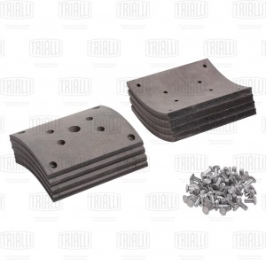 Накладка тормозная для а/м МАЗ 101, 5440 с заклепками (8 шт.) R1 220х178 "TRIALL BLT 1202 TRIALLI