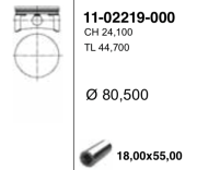 поршень! STD\ Opel Vectra/Astra 1.8 16V Z/X18XE 98> 1102219000 YENMAK