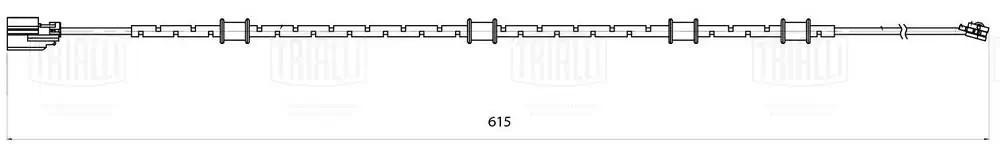 Датчик износа колодок Jaguar XF (08-) перед. L=615 (PFS 0126) PFS 0126 TRIALLI