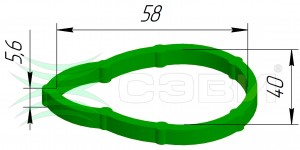 Уплотнитель ресивера для а/м Lada Largus, Renault Logan 1,4/1.6 V 8 кл. СЭВИ (ко 5423-1932 SEVI