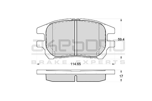 Колодки тормозные дисковые передние ПОДХОДЯТ ДЛЯ Lexus RX300 (MCU15) 01- AN-678W AN678WK AKEBONO