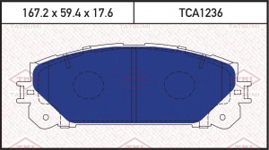 Колодки тормозные дисковые передние LEXUS RX 08-TOYOTA Highlander 08- TCA1236 TCA1236 TATSUMI