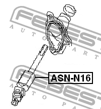 Вал карданный рулевой NISSAN ALMERA N16 (UKP) 2000-2006 ASN-N16 ASN-N16 FEBEST