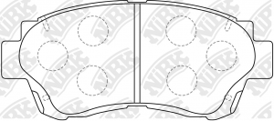 Колодки тормозные дисковые TOYOTA VEROSSA 2000-2003 PN1228 PN1228 NIBK
