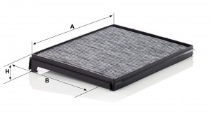 Фильтр салонный угольный CUK33001 CUK33001 MANN FILTER