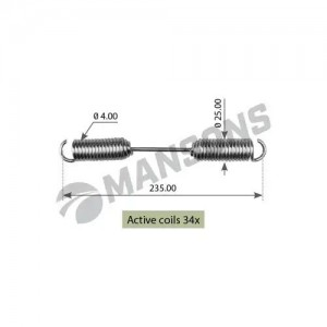 пружина возвратная !235x25x4.0 \BPW SN36 300.062 MANSONS