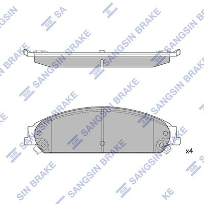 Колодки тормозные дисковые Chrysler 300C 3.0CRD 04, Dodge Caliber SP1509 SP1509 SANGSIN