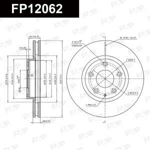 Тормозной диск с покрытием GEOMET FP12062 FP12062 FAP