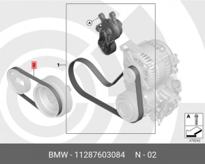 BMW X1 E84 (2009>) 4PK 11 28 7 603 084 BMW