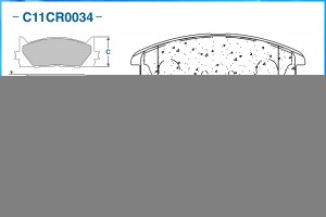 Тормозные колодки передние Low Metallic C11CR0034 C11CR0034 CWORKS