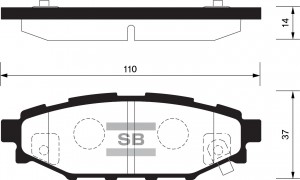 Колодки тормозные дисковые Subaru Legacy IV 2.0i/2.5 I/Outback 2.5i 03 SP2118 SP2118 SANGSIN