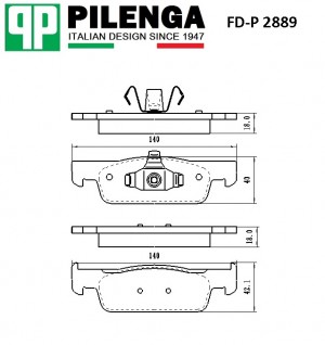 Колодки тормозные диск.8V LOGAN II, SANDERO II FD-P2889 FDP2889 PILENGA