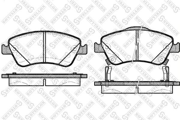 Колодки тормозные дисковые передние 001-084B-SX STELLOX