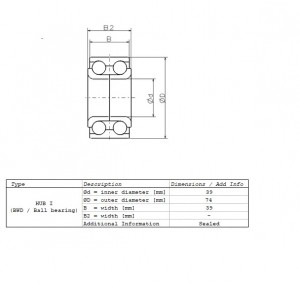 Подшипник, передний (39BWD05CA58***) ZA-39BWD05CA58 NSK