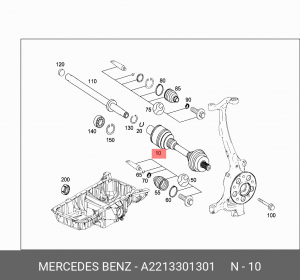 ПОЛУОСЬ A 221 330 13 01 MERCEDES BENZ