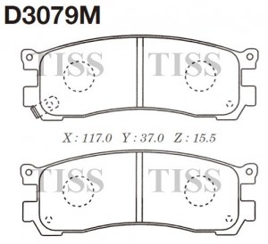 Колодки тормозные дисковые задн. Mazda MPV 2.0i-3.0i D3079M D3079M MK KASHIYAMA