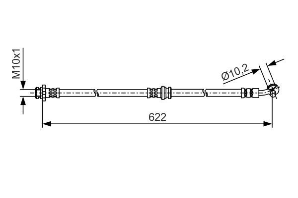 шланг тормозной! передний\ Nissan Qashqai 13> 1 987 481 A31 BOSCH