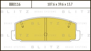 Колодки тормозные дисковые задние MAZDA 323 98- BB0116 BB0116 BLITZ