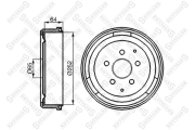 барабан тормозной!\ VW T3 1.6-1.7D 82-92 6026-4706-SX STELLOX